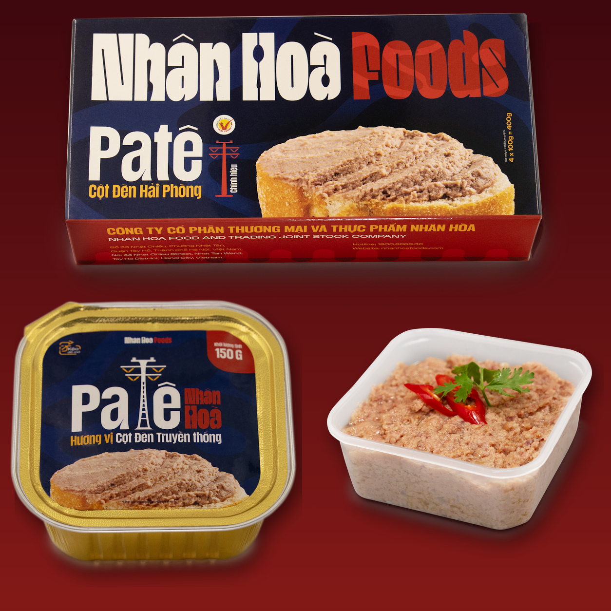 Các dòng Pate Nhân Hòa chính hãng